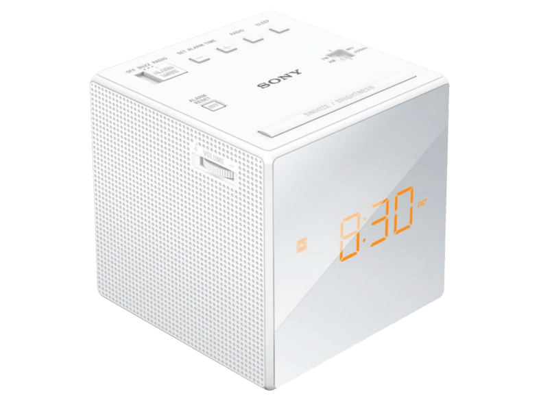 Sony ICF-C1W Blanco 1 alarma Radio AM/FM