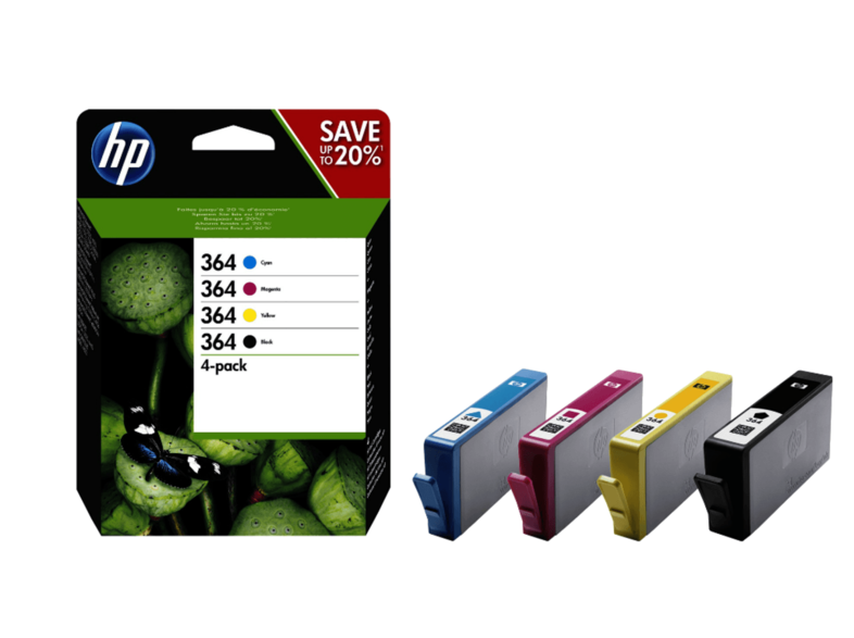 HP 364 Combo 4 Pack  Negro/Cian/Magenta/Amarillo N9J73AE