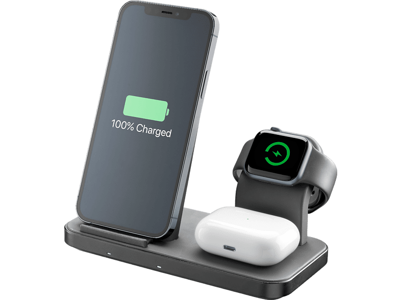 CellularLine Trio Wireless Charger Para Apple 20 W Negro