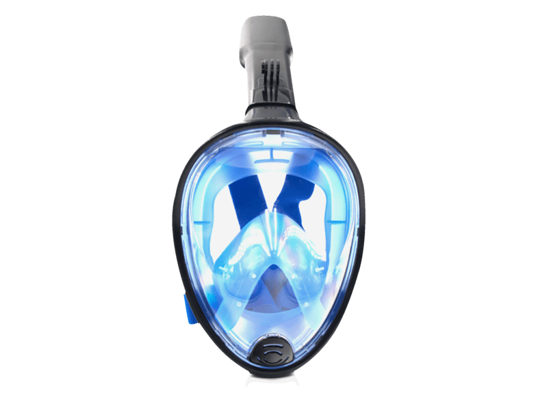 SK8 Aqua Máscara Snorkel Cámara deportiva Talla L/XL Azul y negro