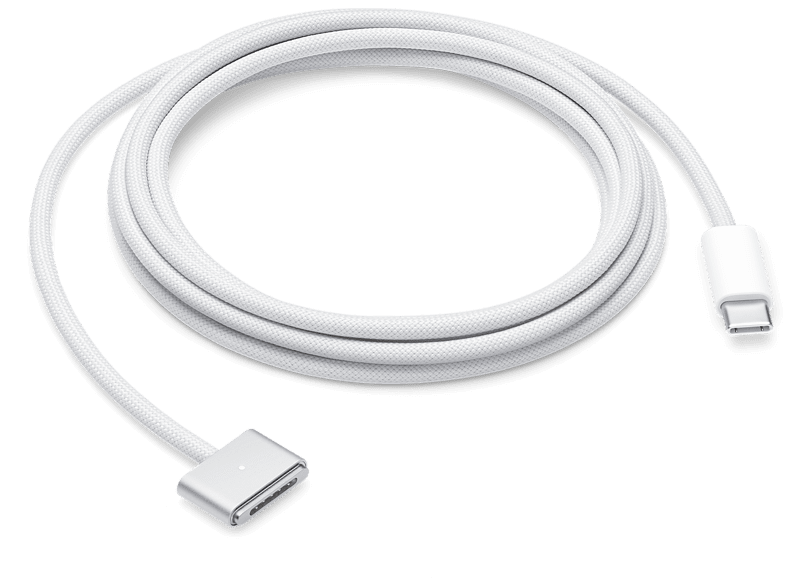Apple Cable USB-C a MagSafe 3 MLYV3ZM/A 2 metros Cable trenzado Blanco