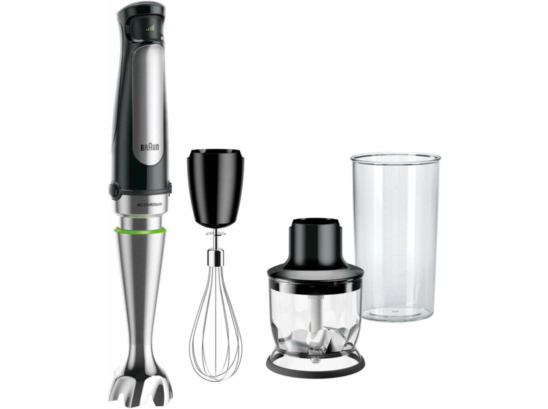 Braun Minipimer MQ7025 1000 W 3 accesorios 600 ml ActiveBlade SplashControl Inox